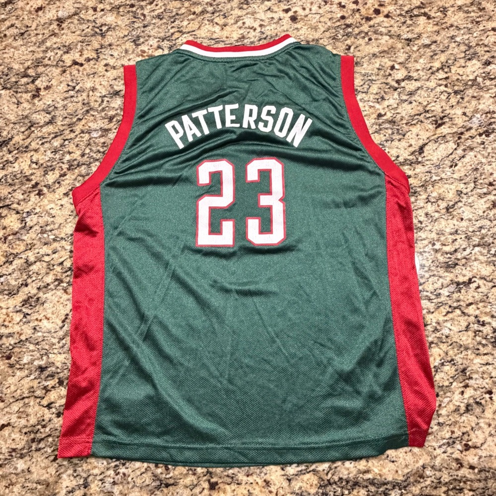 Adidas Milwaukee Bucks‎ Patterson 23 Basketball Jersey Youth XL Green NBA Mesh